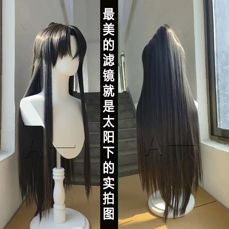 【 A 1 】 Chinese Hanfu Tiger Mouth Clip Youth Men's Cosplay Ancient Style Guy Beauty Sharp Center Split Cos Wig