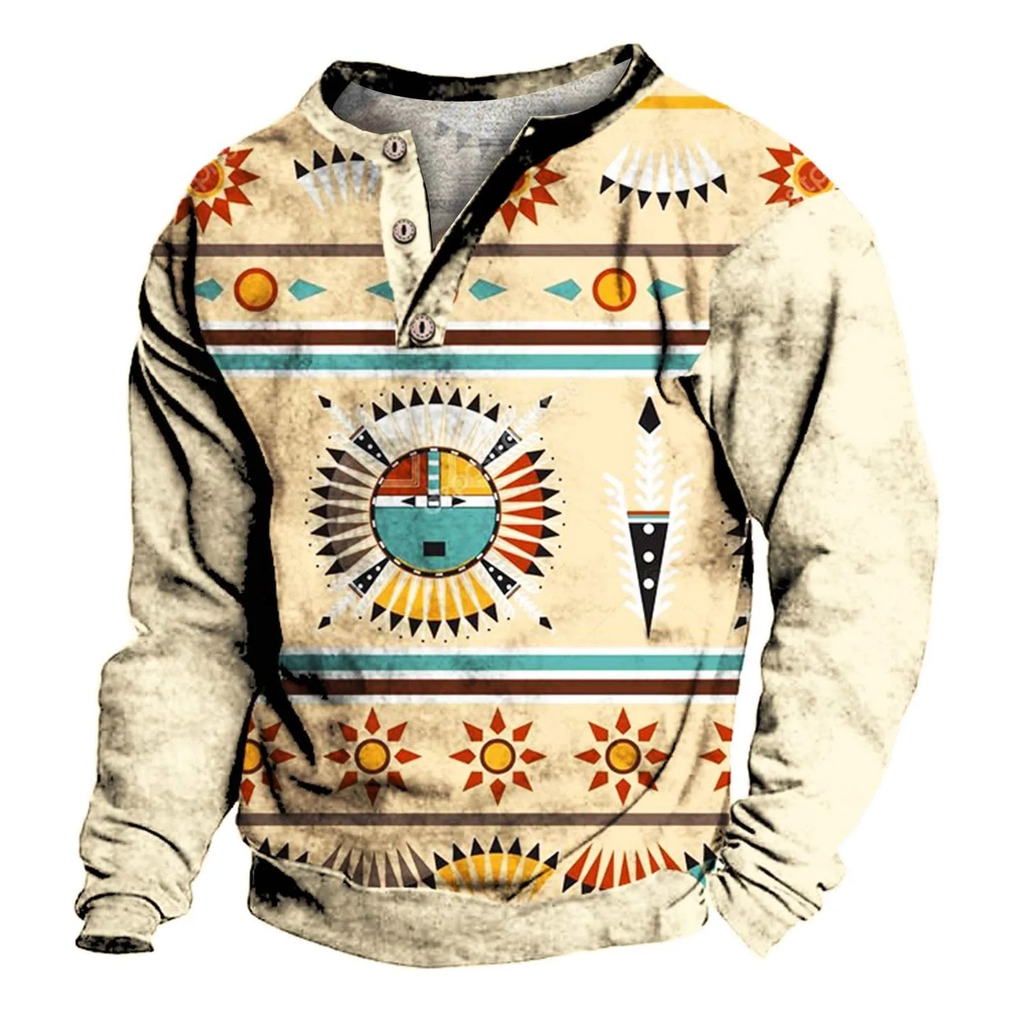 Aztec Long Sleeve Shirt Men