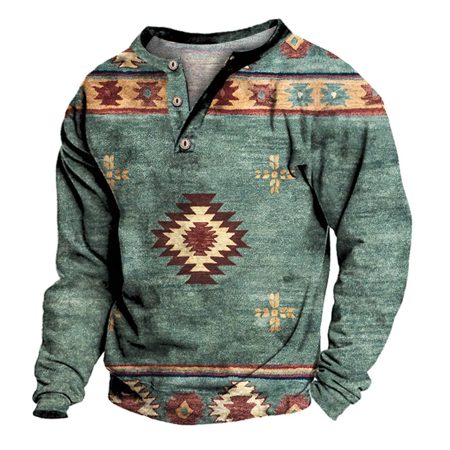 Aztec Long Sleeve Shirt Men