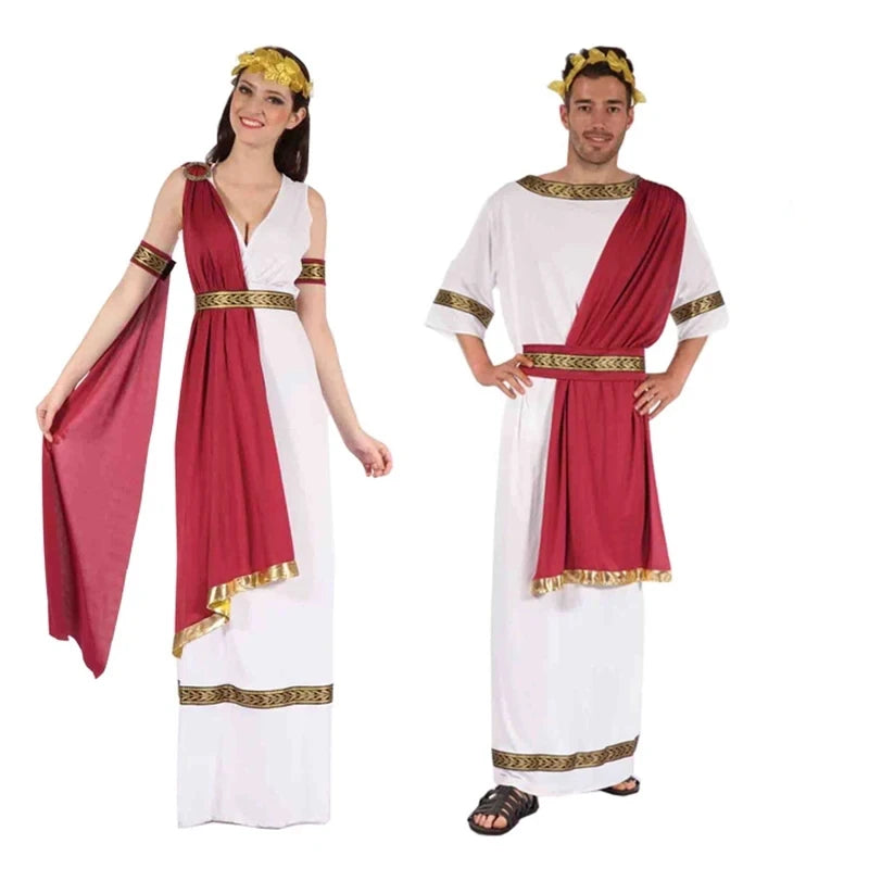 Adult Arabic Ancient Roman Spartan Warrior Cosplay Costume Zeus Medieval Greek God Greece Goddess Mythology Couple Fancy Dress