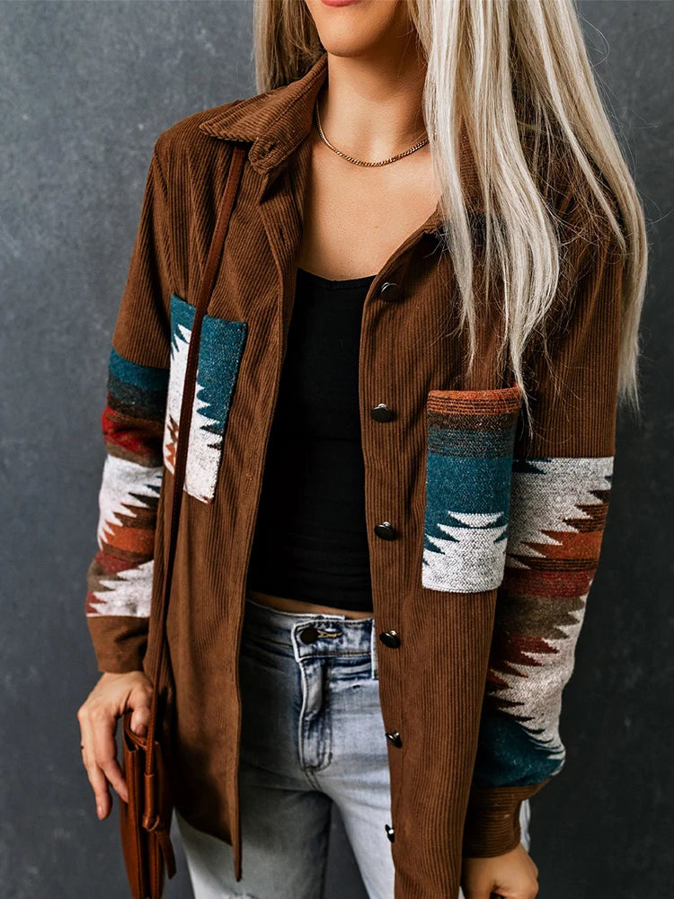 Khaki Aztec Jacket