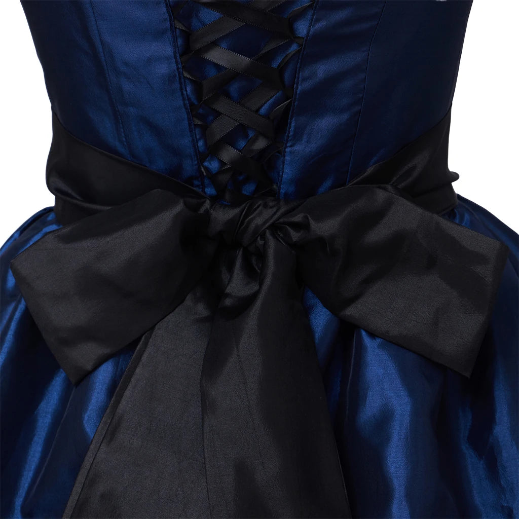 Victorian Rococo Blue Dress