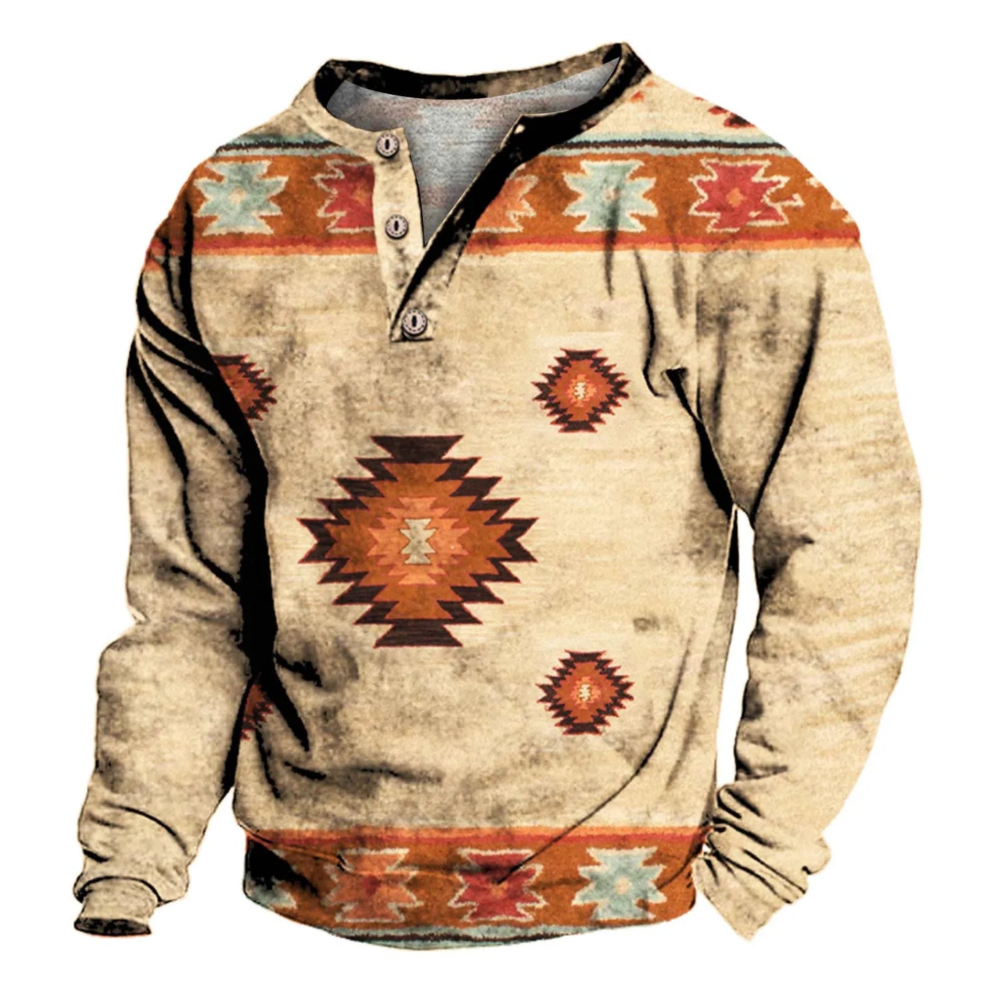 Aztec Long Sleeve Shirt Men