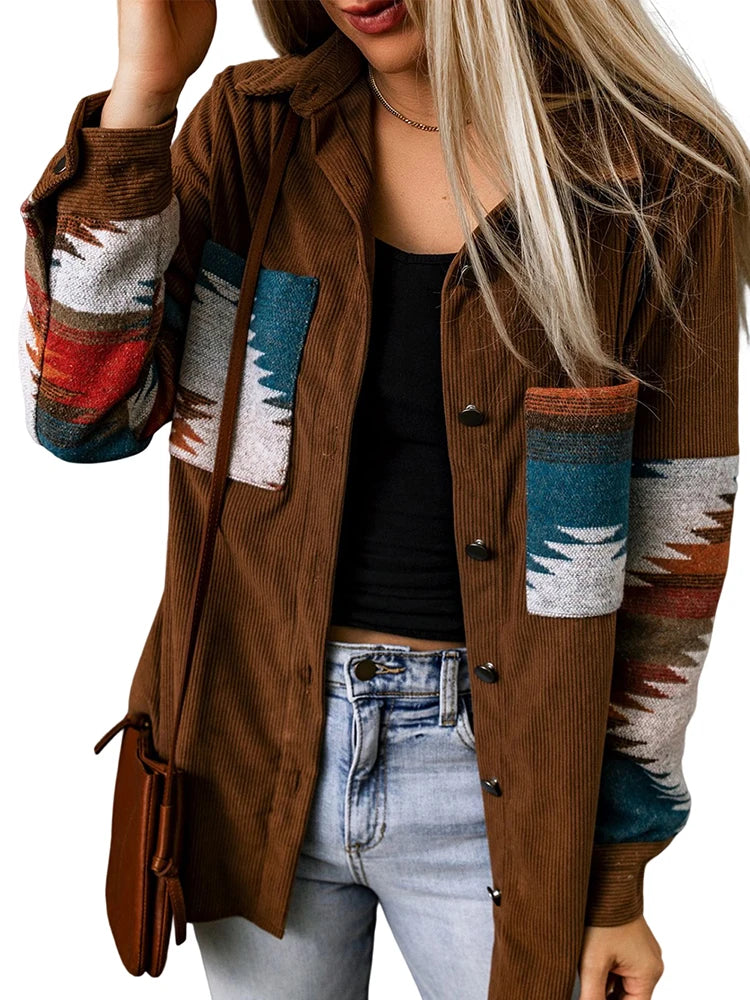 Khaki Aztec Jacket