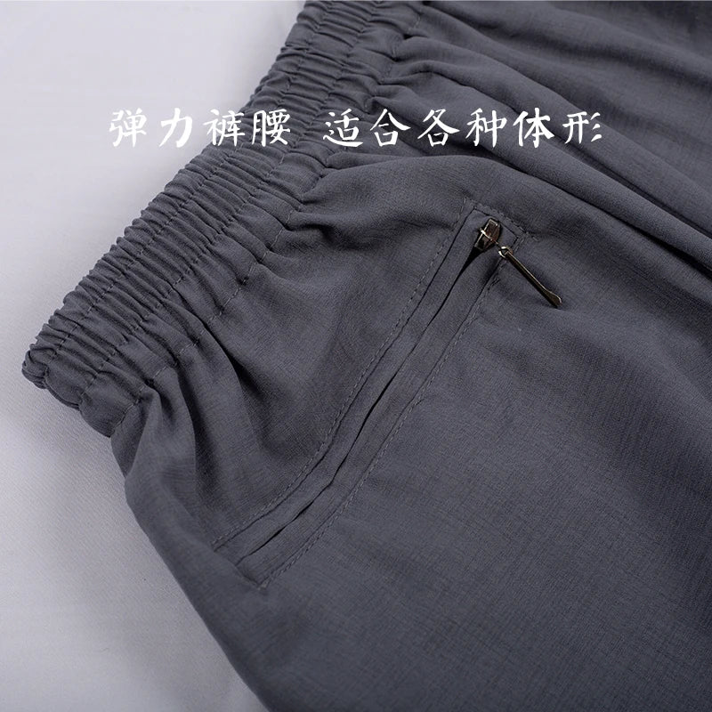 2023 Summer Cotton Cambric Monk Pants Buddhist Zen Lay Trousers Traditional Chinese Bottoms Buddha Shaolin Monk Kung Fu Pants