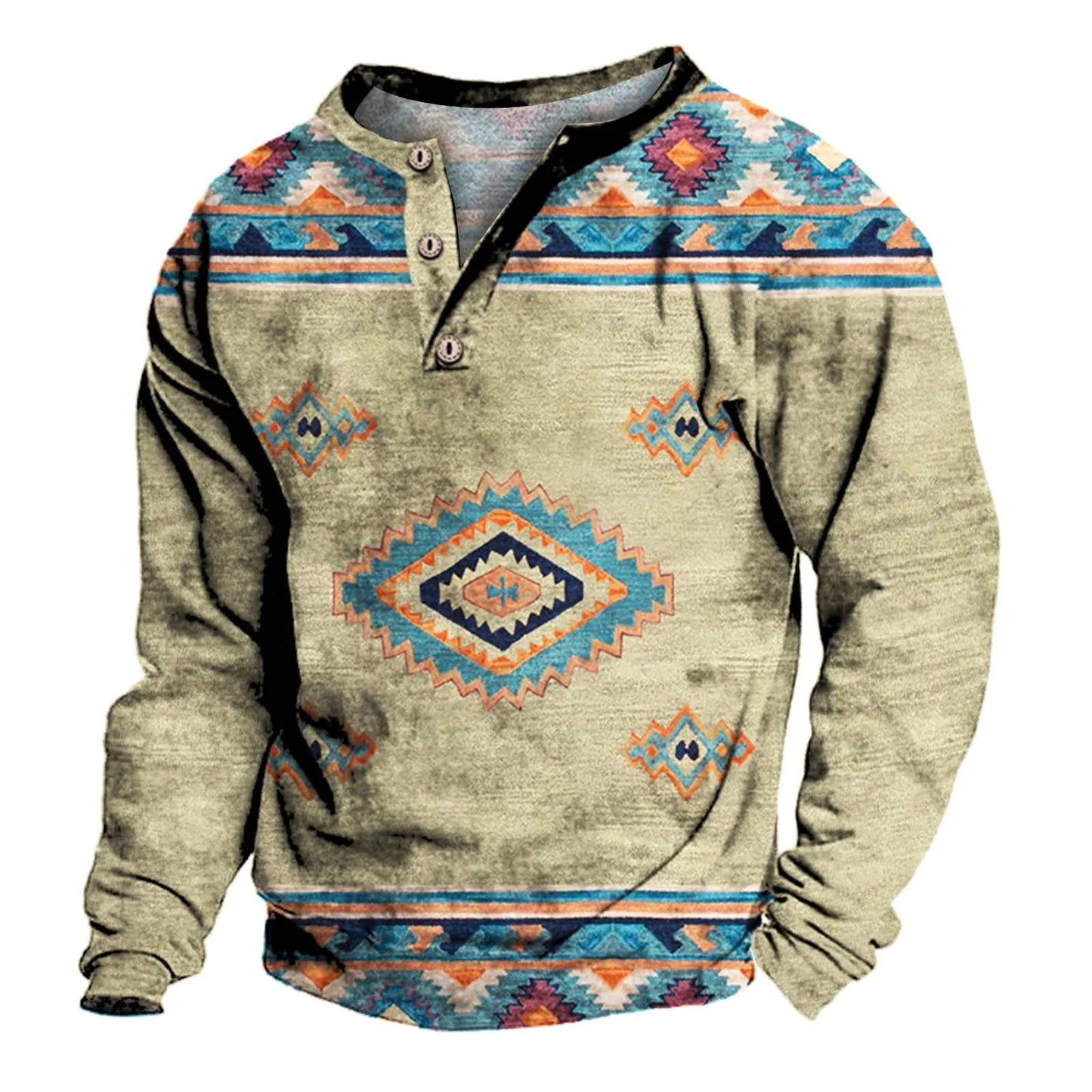 Aztec Long Sleeve Shirt Men