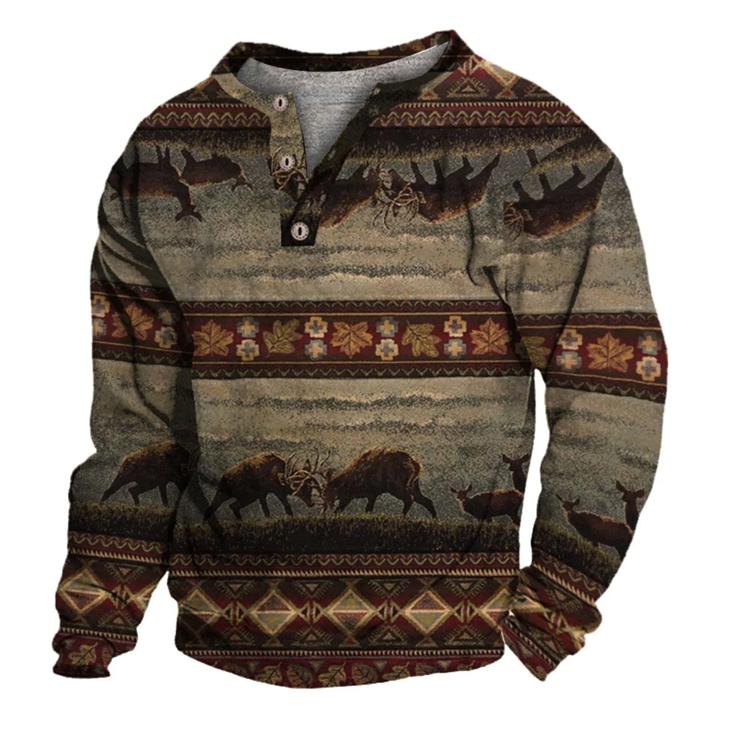 Aztec Long Sleeve Shirt Men