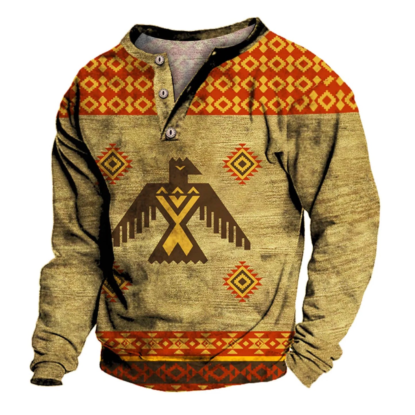 Aztec Long Sleeve Shirt Men