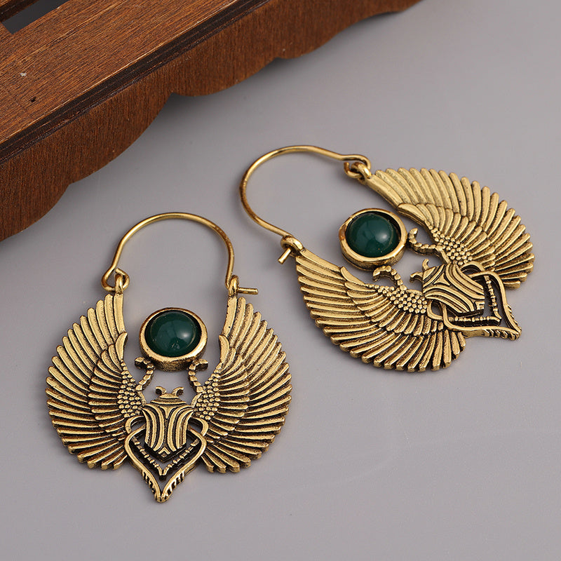 Sacred Wings Scarab  Earrings