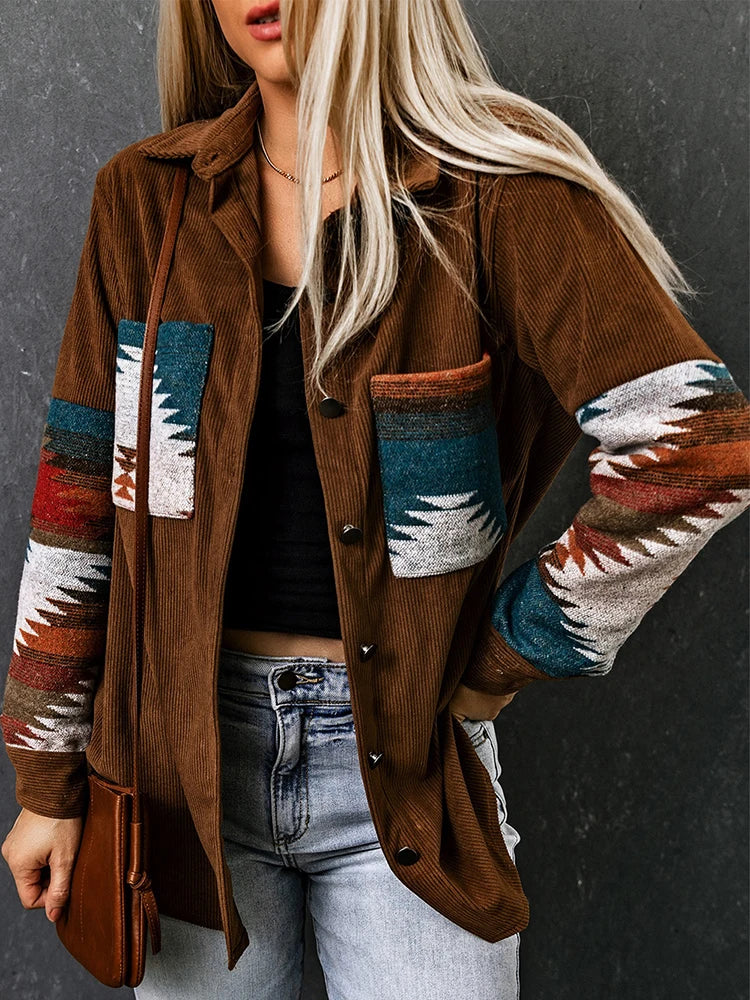 Khaki Aztec Jacket