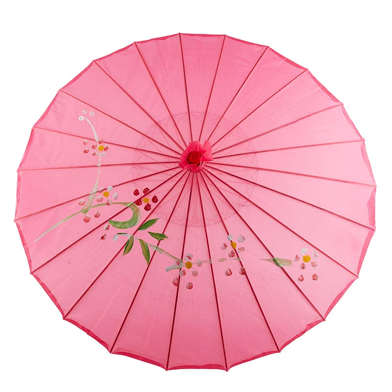 1pcS ilk Cloth Women Umbrella Japanese Cherry Blossoms Ancient Dance Umbrella Decorative Umbrella Chinese Oil Paper Umbrella