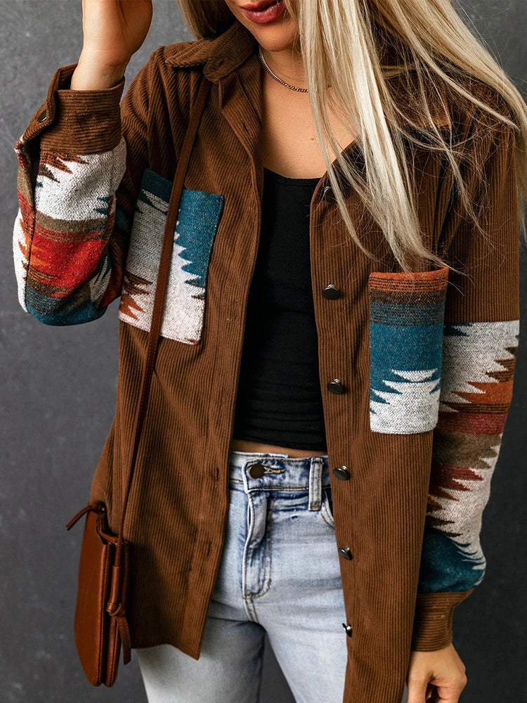 Khaki Aztec Jacket