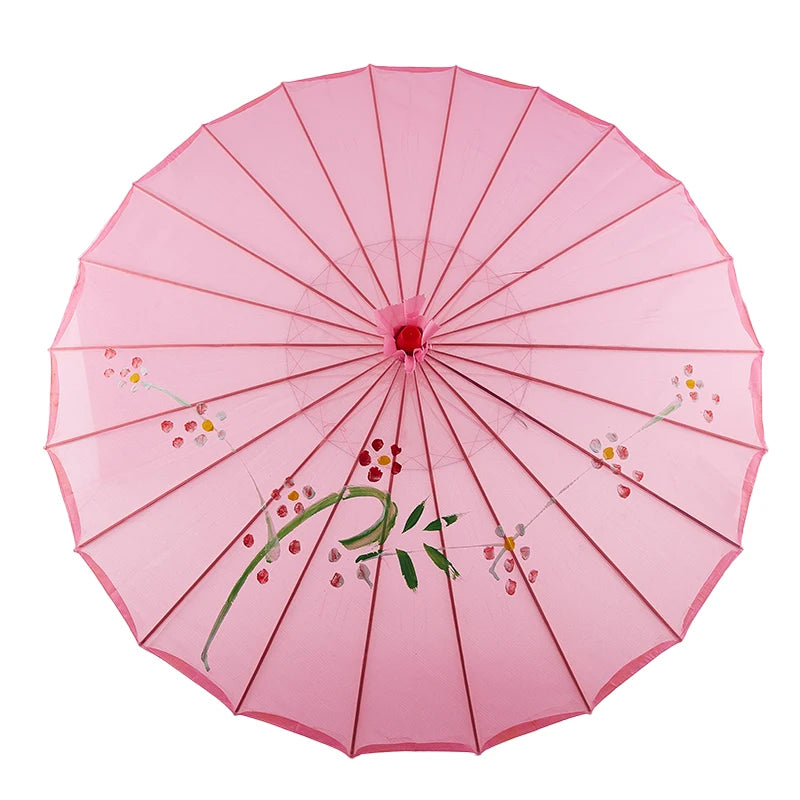 1pcS ilk Cloth Women Umbrella Japanese Cherry Blossoms Ancient Dance Umbrella Decorative Umbrella Chinese Oil Paper Umbrella