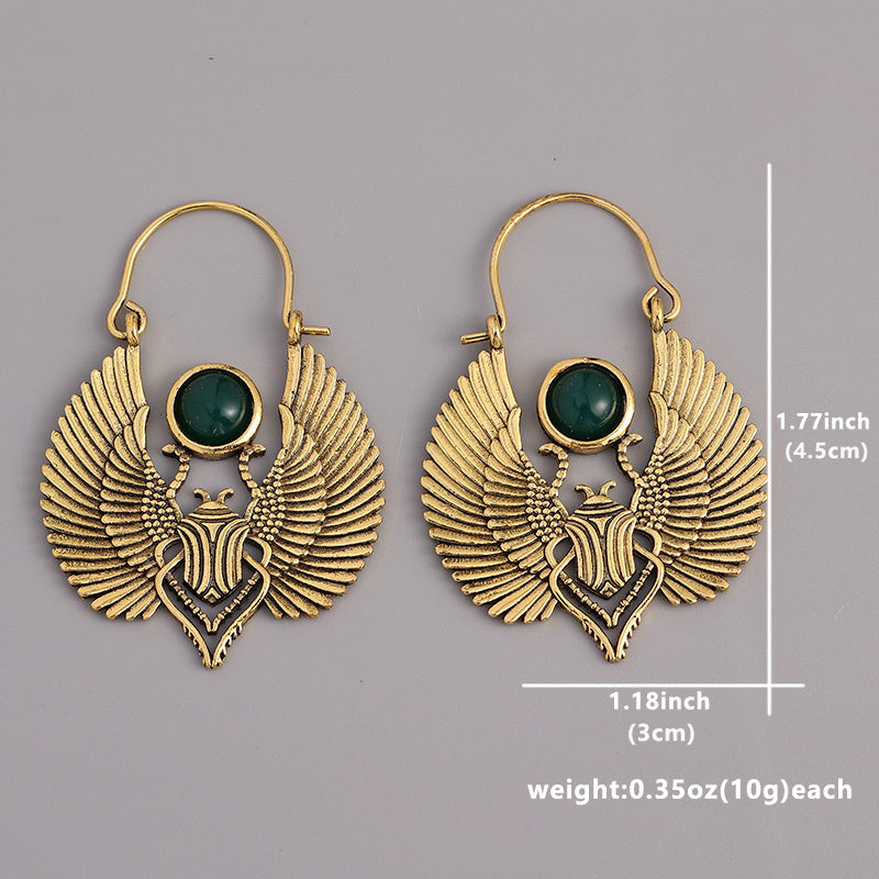 Sacred Wings Scarab  Earrings