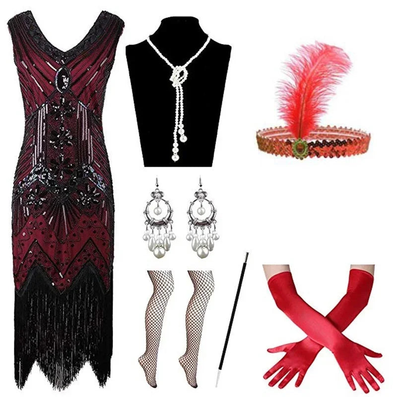 1920's Cosplay Halloween Charleston Costume 1920s Gatsby Accessories Pink Nude Headpiece Great Gatsby Feather Headband