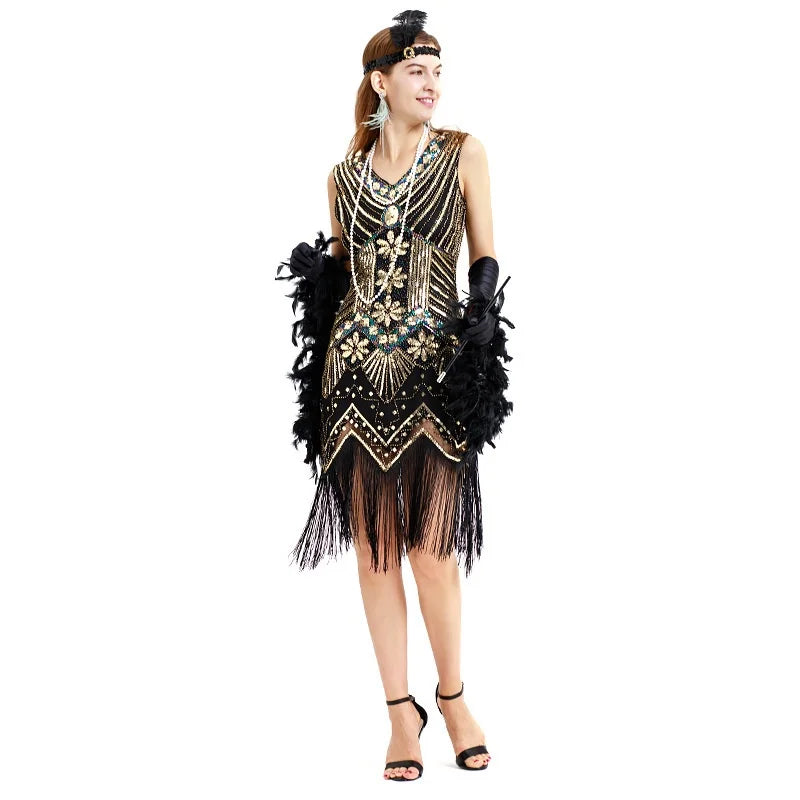 1920's Cosplay Halloween Charleston Costume 1920s Gatsby Accessories Pink Nude Headpiece Great Gatsby Feather Headband