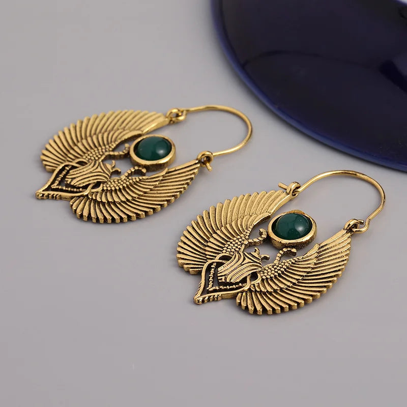 Sacred Wings Scarab  Earrings