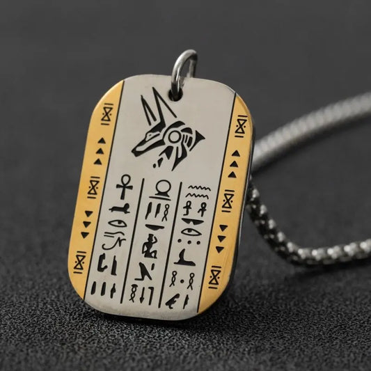 Anubis  Dog Tag Pendant