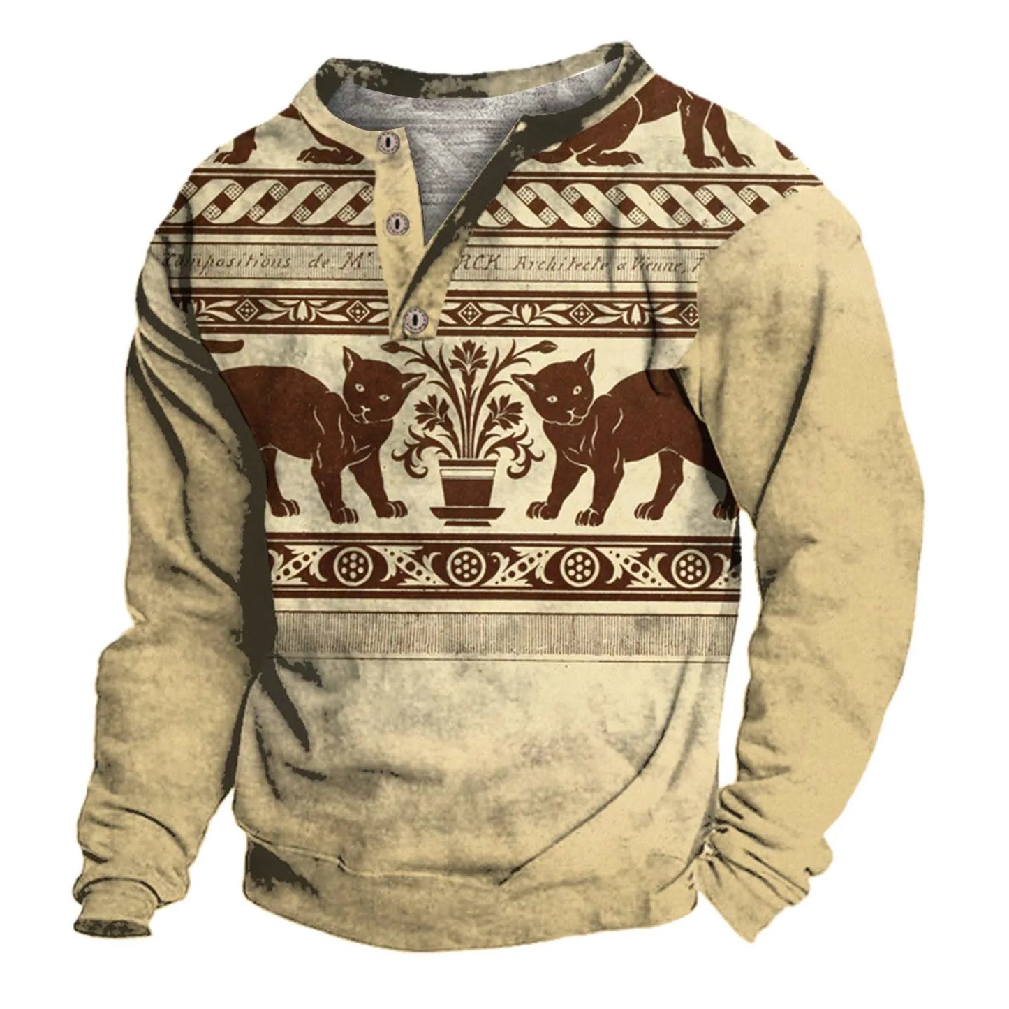 Aztec Long Sleeve Shirt Men