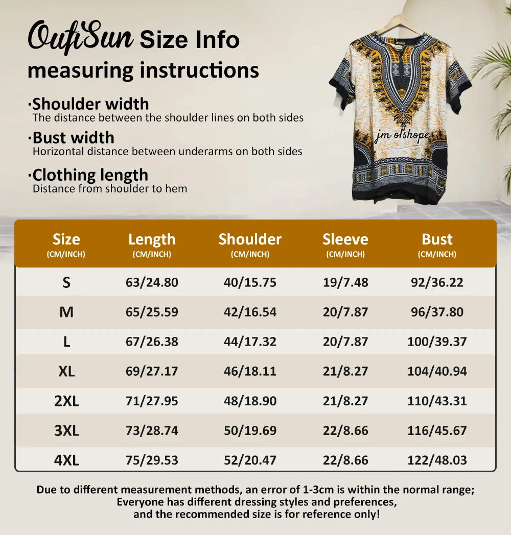 African Dashiki T-Shirts Men