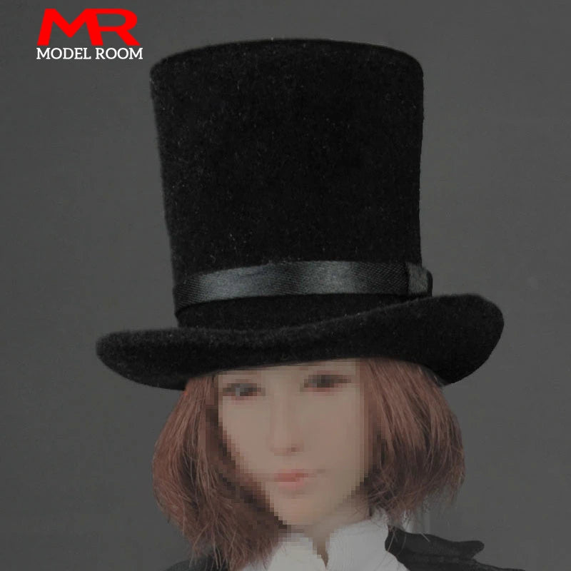 ZYTOYS ZY5032 1/6 Scale Black Top Hat Model PVC Magician Hat Soldier Clothes Accesspries Fit 12'' Male Feamle Action Figure Body