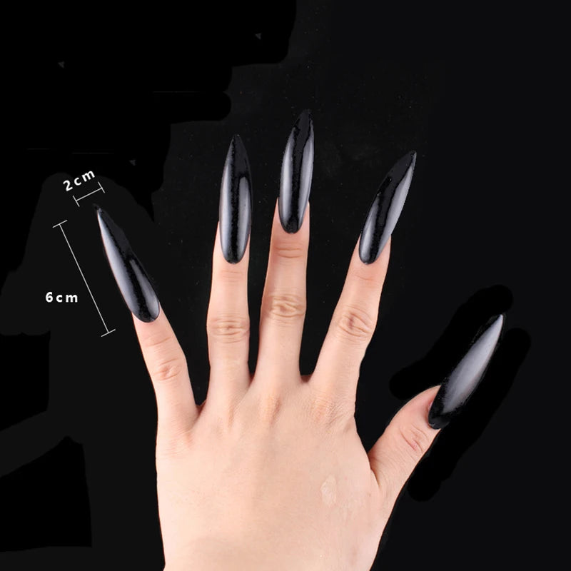 10Pcs/Set Halloween Vampire Witch Fake Nail Party DIY Decorations Event Party Claw Props Masquerade Cosplay Adult Boys Girls Toy