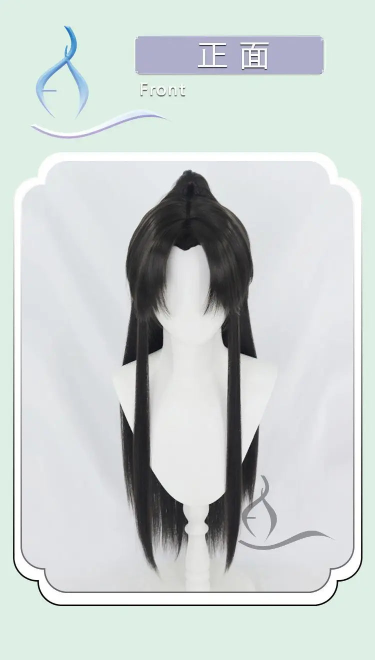 【 A 1 】 Chinese Hanfu Tiger Mouth Clip Youth Men's Cosplay Ancient Style Guy Beauty Sharp Center Split Cos Wig