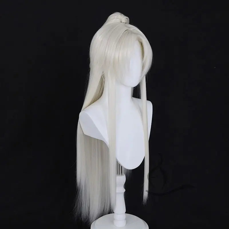 【 A 1 】 Chinese Hanfu Tiger Mouth Clip Youth Men's Cosplay Ancient Style Guy Beauty Sharp Center Split Cos Wig