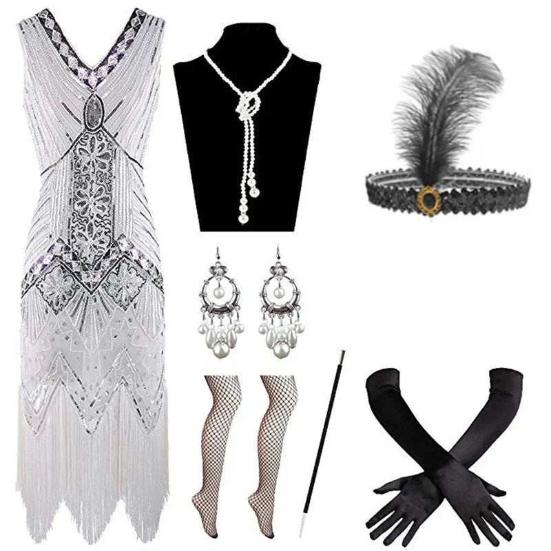 1920's Cosplay Halloween Charleston Costume 1920s Gatsby Accessories Pink Nude Headpiece Great Gatsby Feather Headband