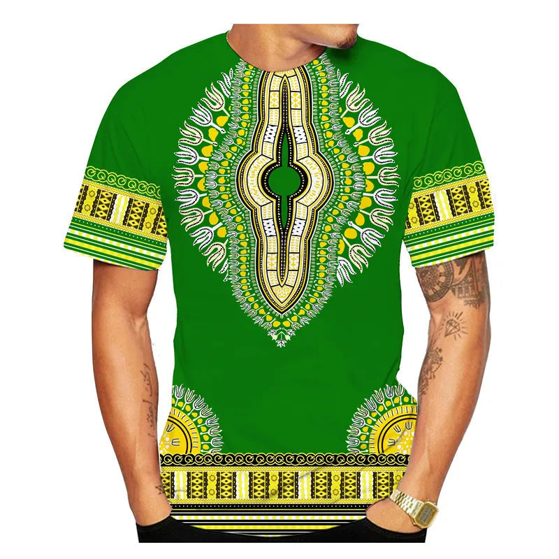 African Ethnic Pattern Men's T-Shirt