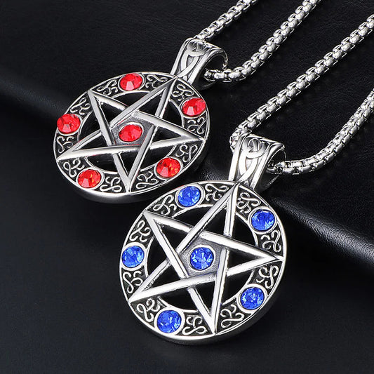Steel Pentagram Necklace