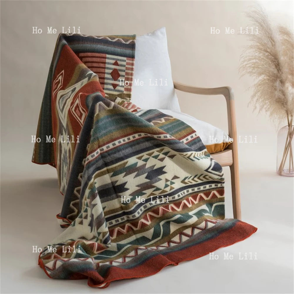 Throw Blanket With Native Design 