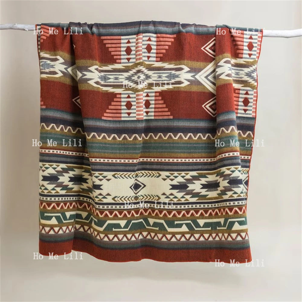 Throw Blanket With Native Design 