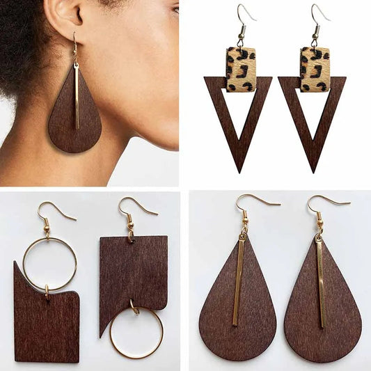Tribal Wood Earrings
